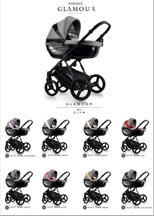 Carucior copii 3 in 1 reversibil complet accesorizat 0-36 luni Bexa Glamour Grey - 3