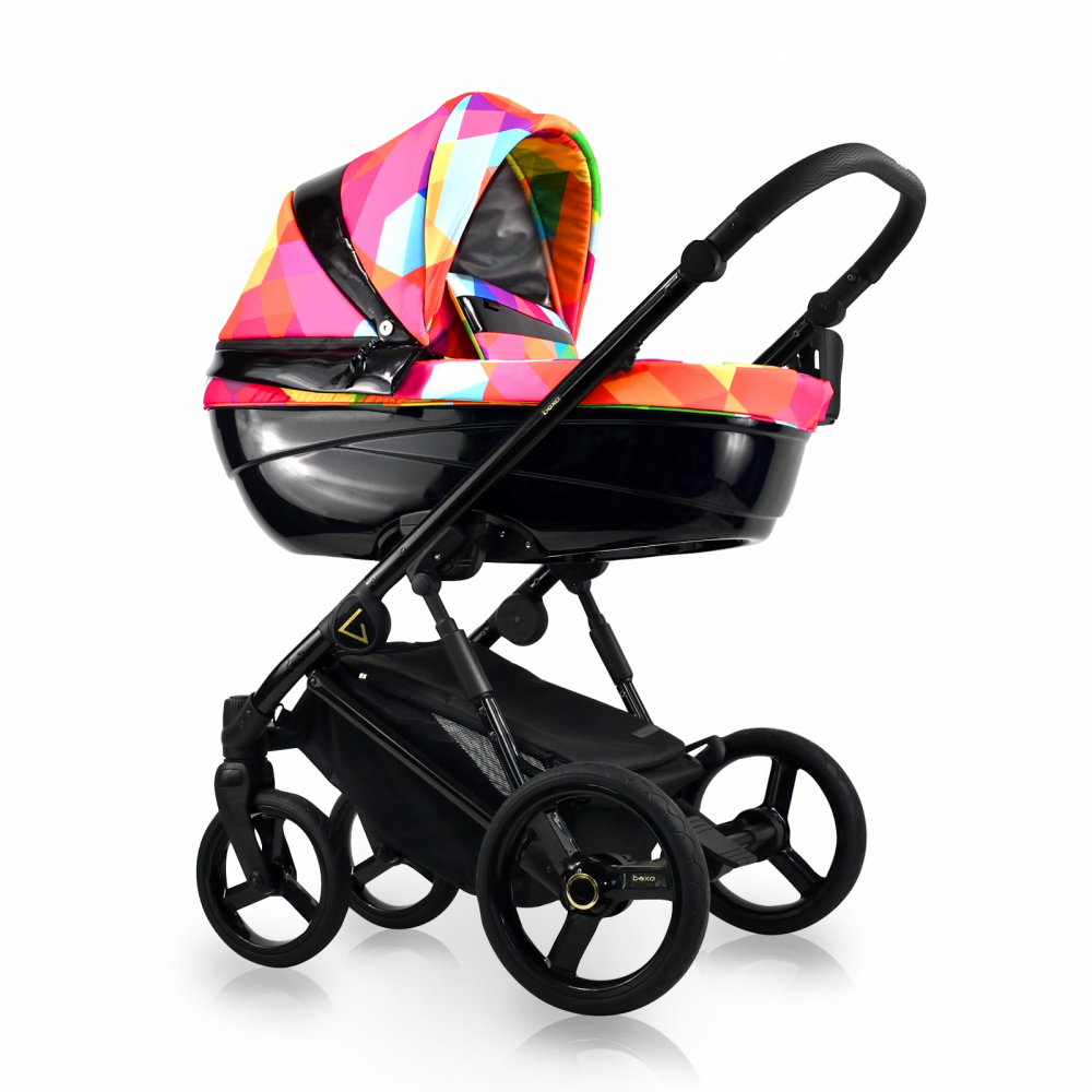 Carucior copii 3 in 1 reversibil complet accesorizat 0-36 luni Bexa Rainbow Glamour