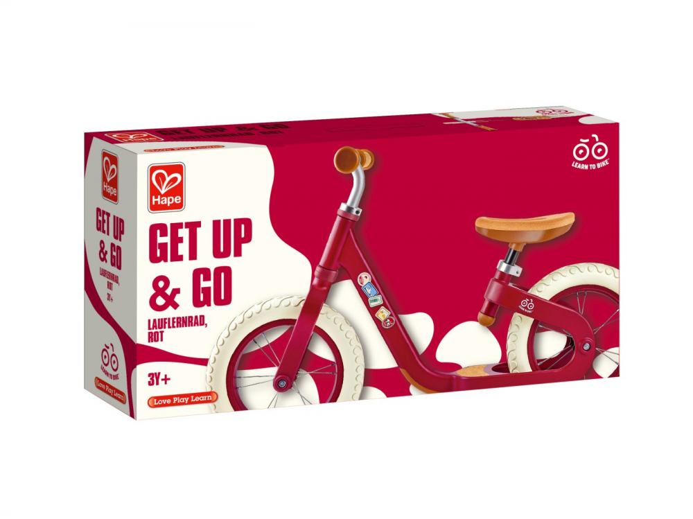 Bicicleta fara pedale Hape 10 inch Rosu