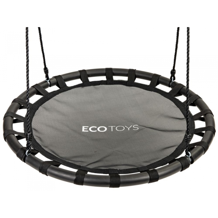 Leagan pentru copii Ecotoys rotund tip cuib de barza suspendat 100 cm MIR6300 negru - 1 | YEO