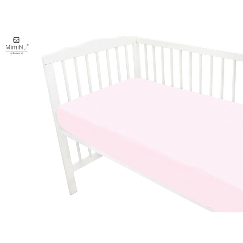 Cearceaf Jerse cu elastic 140X70 cm Light Pink MimiNu 140x70 imagine noua responsabilitatesociala.ro