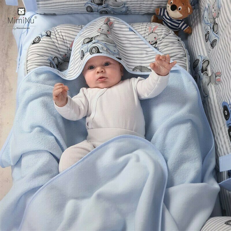 Cosulet bebelus pentru dormit MimiNu Baby Cocoon 75×55 cm Old Road Blue 75x55 imagine noua responsabilitatesociala.ro