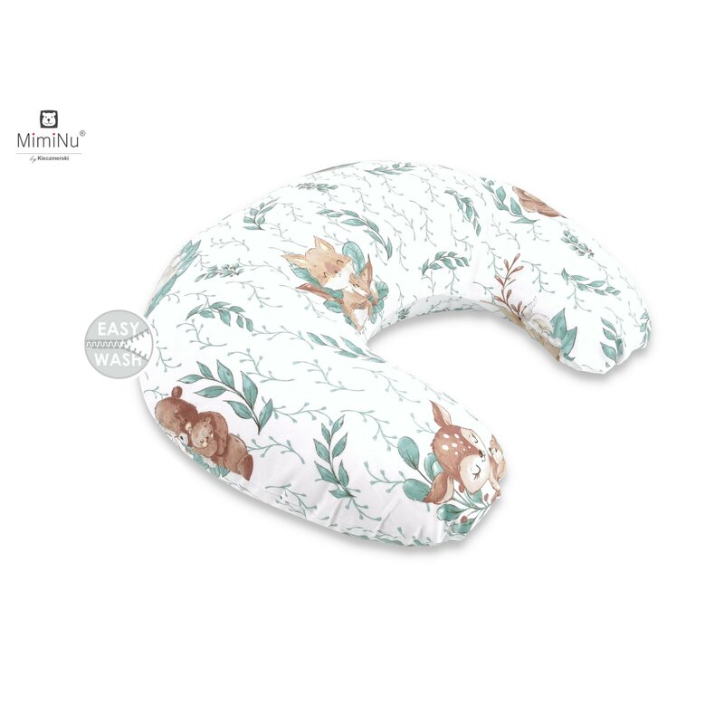 Perna pentru alaptat MimiNu din bumbac cu husa detasabila circumferinta 155 cm Lulu Natural