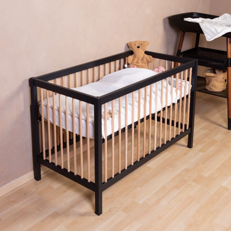 Patut Childhome Cot 97 fag 60x120 cm naturalnegru - 2 | YEO