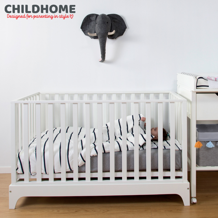 Patut Childhome Ref 17 cu laterala detasabila 70x140 cm MDF alb - 4