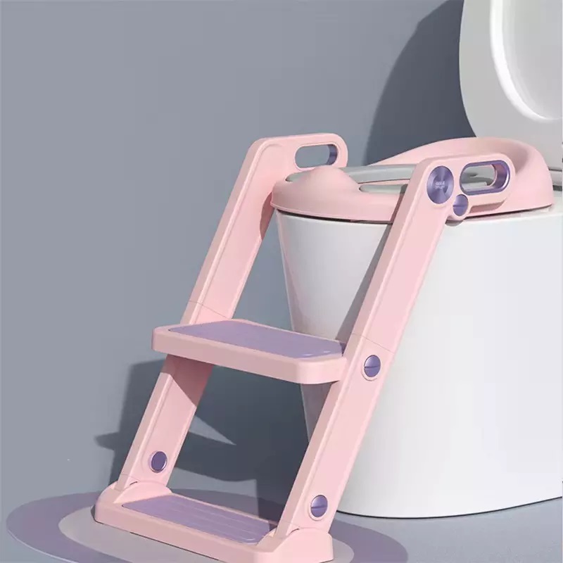 Reductor toaleta cu scara Little Mom Potty Training Pink Igiena