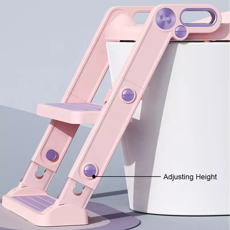 Reductor toaleta cu scara Little Mom Potty Training Pink - 1 | YEO