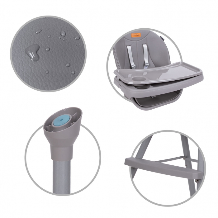 Scaun de masa 4 in 1 Kidwell Eatan Gray - 4 | YEO