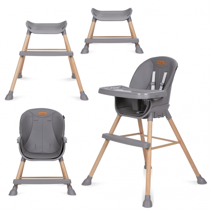 Scaun de masa 4 in 1 Kidwell Eatan Wood Gray - 1 | YEO