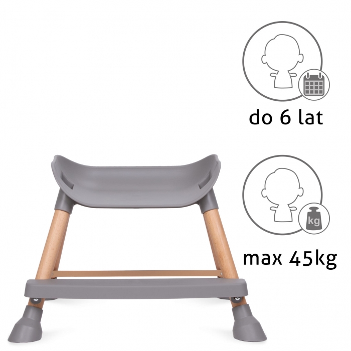 Scaun de masa 4 in 1 Kidwell Eatan Wood Gray - 3 | YEO