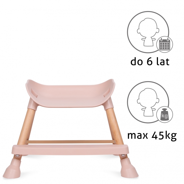 Scaun de masa 4 in 1 Kidwell Eatan Wood Pink - 3 | YEO