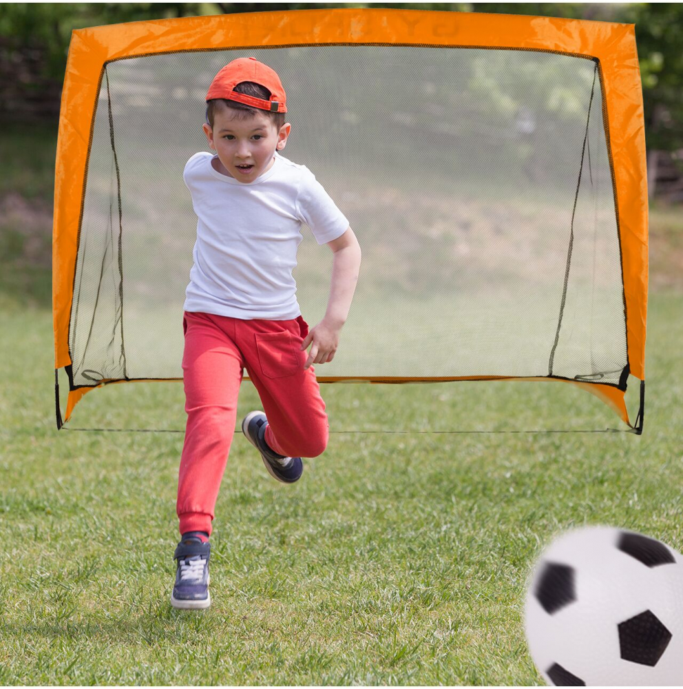 Set poarta de fotbal Malplay cu minge 120x90 cm Orange - 2