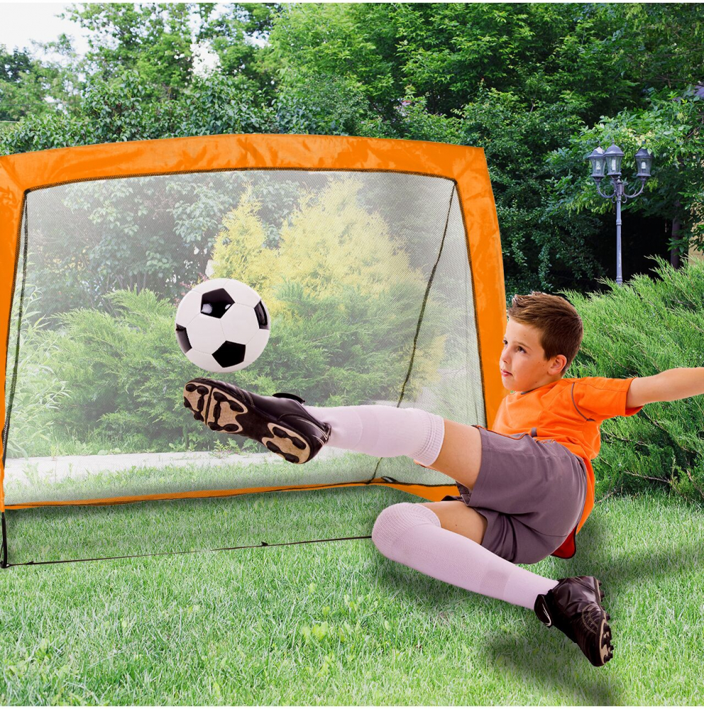 Set poarta de fotbal Malplay cu minge 120x90 cm Orange - 3