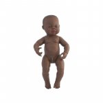 Bebelus Miniland nou nascut african baiat 40 cm