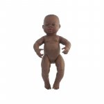Bebelus Miniland nou nascut african fetita 40 cm