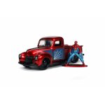 Set masinuta metalica Ford Pick up scara 1:32 si figurina metalica Spider Man Marvel Jada