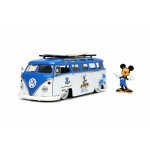 Masina din metal Volkswagen T1 bus scara 1:24 si figurina Mickey Mouse Jada