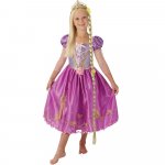 Pachet exclusiv Rapunzel rochita + peruca Disney Princess 5-6 ani