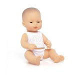 Papusa bebelus educativa 32 cm baiat asiatic