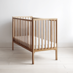 Patut din lemn pentru bebe inaltime saltea reglabila Stardust Craft vintage 120x60 cm