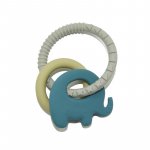 Jucarie de dentitie Petite&Mars Elefant din silicon fara BPA  albastru