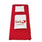 Set lenjerie Deseda pentru pat copii 3 piese pentru Sarbatori sania mosului 120x60 cm