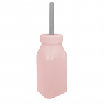 Sticla cu pai din silicon Minikoioi - Pinky Pink