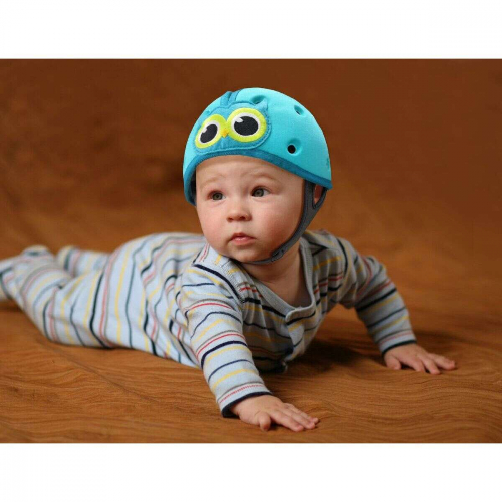 Casca protectie bebelusi cu spuma flexibila reglabila 7-24 luni albastra SafeHeadBaby Ladybird Camera copilului 2023-09-21
