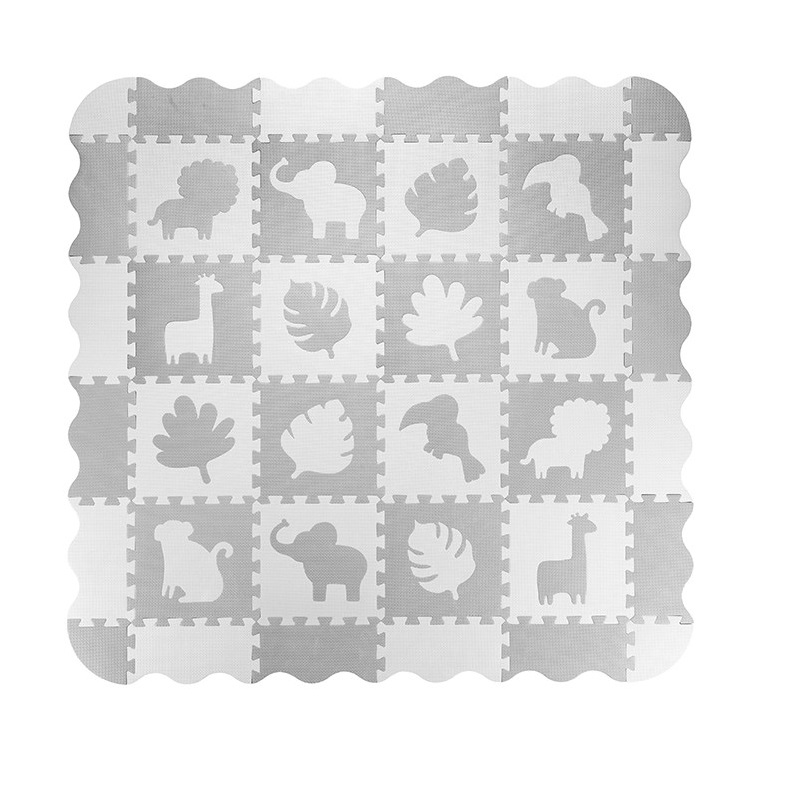 Covoras de joaca Puzzle Momi Zawi 150x150 cm Grey - 4