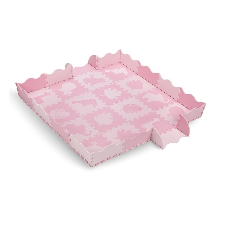 Covoras de joaca Puzzle Momi Zawi 150x150 cm Pink