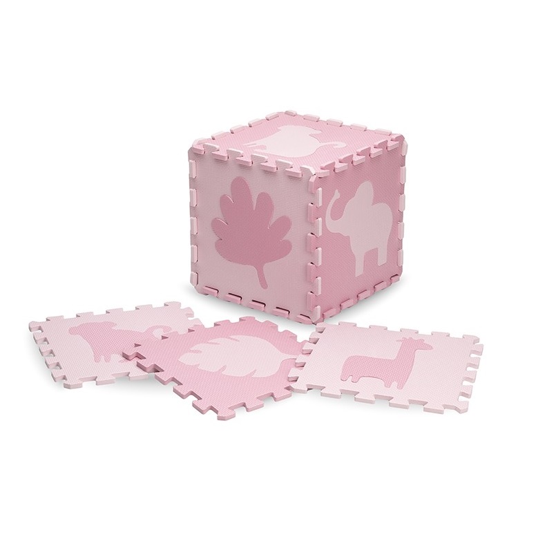 Covoras de joaca Puzzle Momi Zawi 150x150 cm Pink