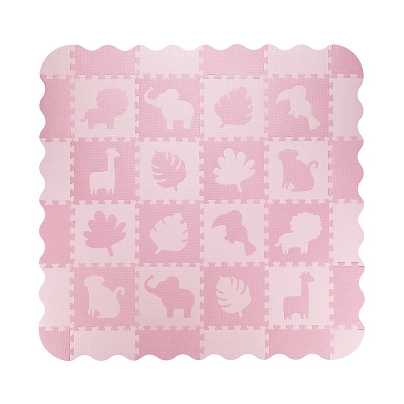Covoras de joaca Puzzle Momi Zawi 150x150 cm Pink - 3