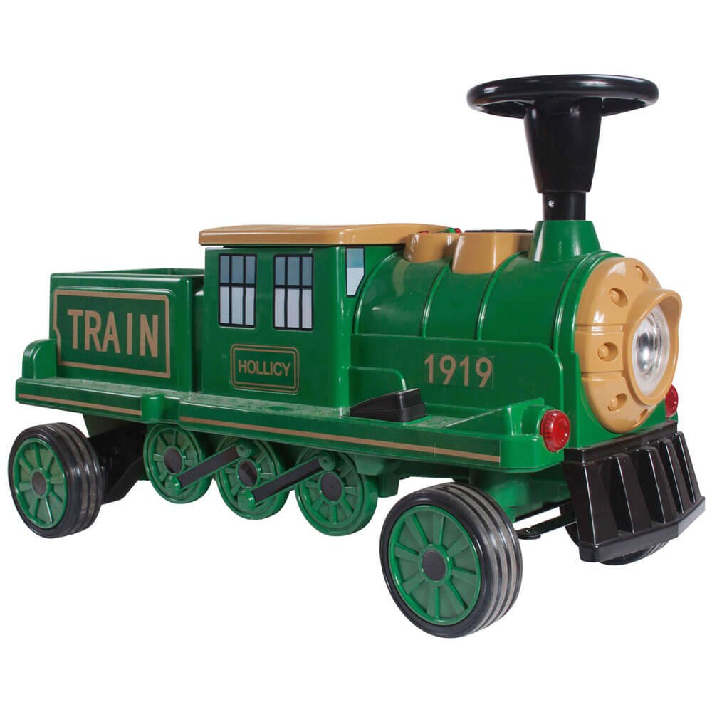 Locomotiva de tren electric pentru copii verde