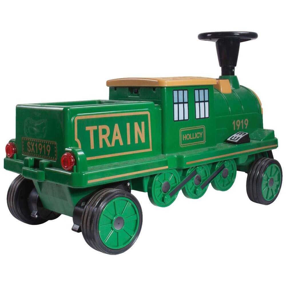 Locomotiva de tren electric pentru copii verde - 1