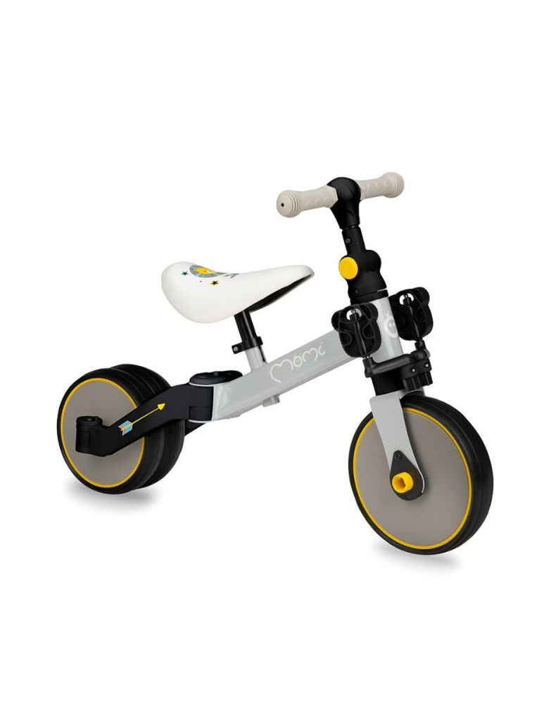 Tricicleta 4 in 1 Momi Loris grey yellow copii imagine 2022 protejamcopilaria.ro