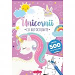 Carte de colorat Mimorello Unicornii cu autocolante EK7040