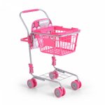 Carucior de cumparaturi cu scaun papusi Moni Trolley Pink