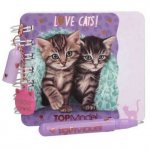 Mini carnetel cu pix Depesche Top Model Cats