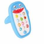 Telefon interactiv cu sunete si lumini Shark Baby Blue