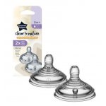 Tetina Tommee Tippee Closer to Nature flux lent 0 luni + 2 buc