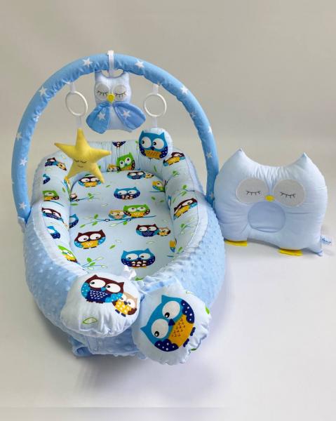 Babynest Plush MyKids 0115 Owls Blue - 3