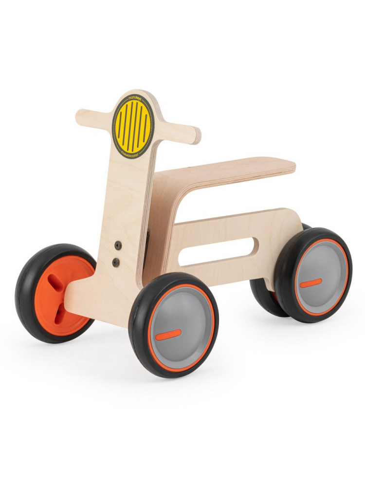 Bicicleta cu 3 roti pentru copii Tribike MamaToyz lemn natural fara pedale - 3