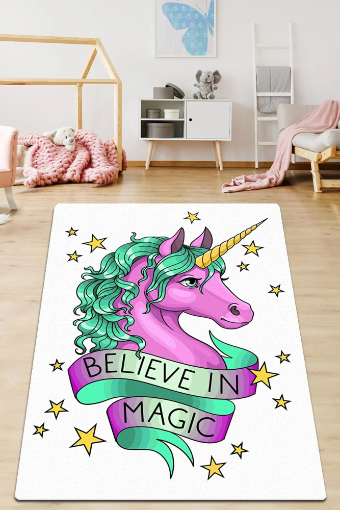 Covor antiderapant pentru copii Believe In Magic 150x200 cm