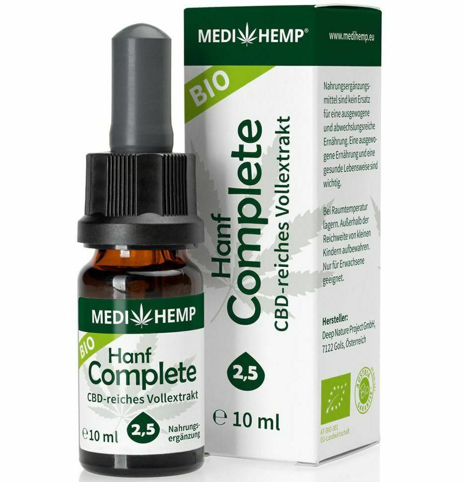 Extract de canepa Hemp Complete 25 CBD bio 10ml Medihemp