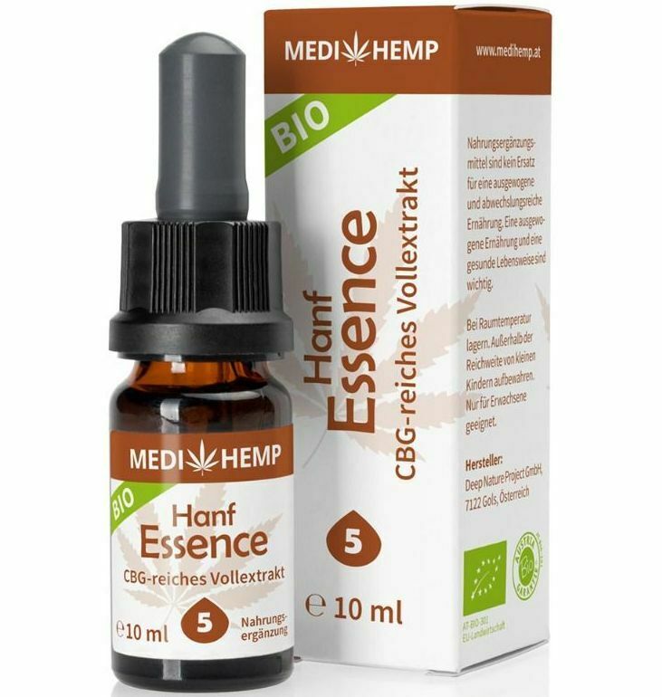 Ulei de canepa Hemp Essence cu CBG 5 bio 10ml Medihemp