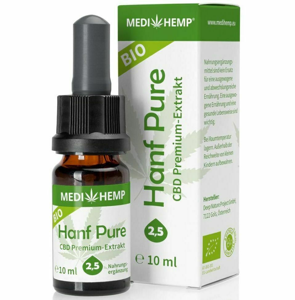 Extract de canepa Hemp Pure 25 CBD bio 10ml Medihemp