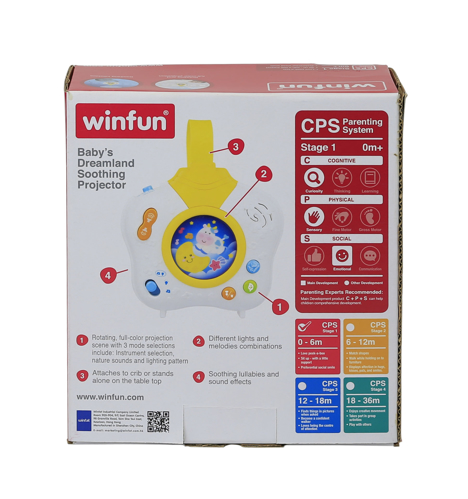 Jucarie proiector linistitor pentru bebelusi Winfun 0806A - 2 | YEO