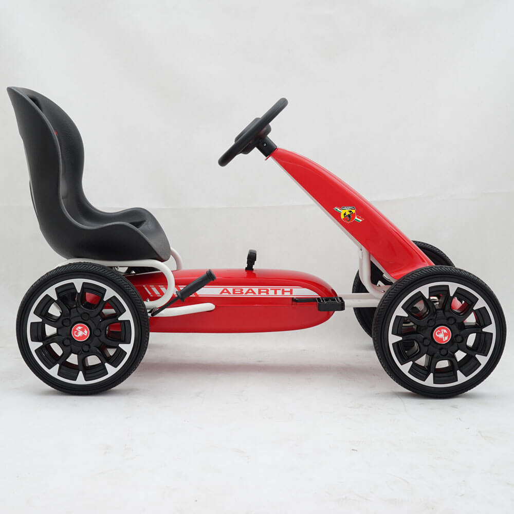 Kart cu pedale pentru copii Abarth rosu - 1