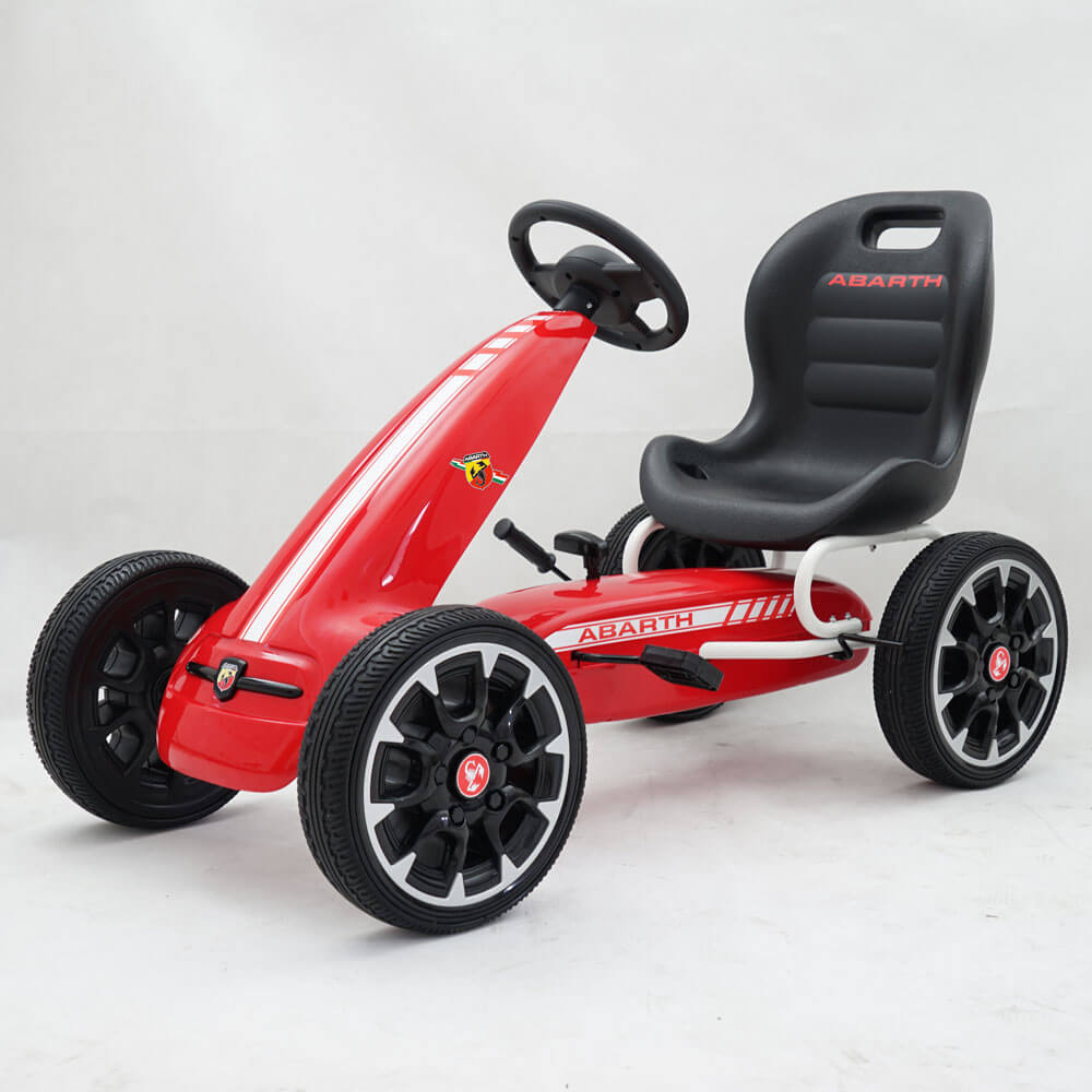 Kart cu pedale pentru copii Abarth rosu - 2