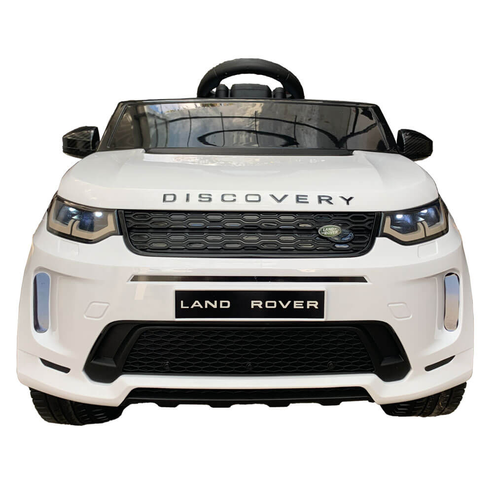 Masinuta electrica cu scaun de piele Land Rover Discovery BBH-023 alb - 5